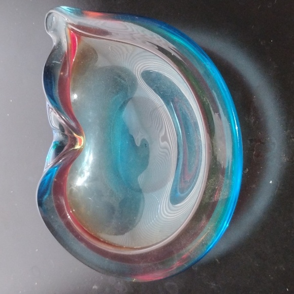 Vintage Murano Italian Glass MCM Console Bowl